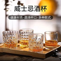 Wine Glasses 2 Pcs Luxury Crystal Whisky Glass Set Beer Water Cups For Alcohol Whiskey Drinks Home Bar Supplies Drinkware