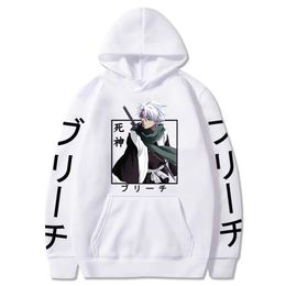 Men's Hoodies Sweatshirts Hitsugaya Toushirou Bleach Harajuku Japan Anime Funny Cartoon Cool Men Hoody Streetwear Fashion Oversized