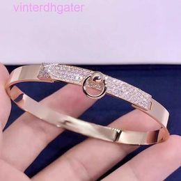 High-end Luxury Bangle H New Diamond Pagoda Pyramid Buckle Bracelet with Willow Nail Cow Nose Ring and Full Sky Star Design a High Level Sense