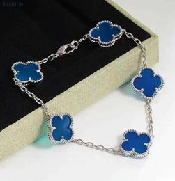 Luxury Designer Bracelet 4four Leaf Clover Charm Bracelets Elegant Fashion 18k Gold Agate Shell Mother of Pearl Women Girls Couple Holiday Birthday Part