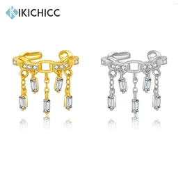 Backs Earrings KIKICHICC 925 Sterling Silver 2024 Drop CZ Zircon Earcuff Ear Cuff No Piercing Clips Luxury Fine Jewelry Wedding Gift