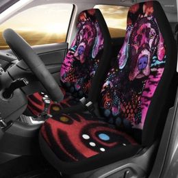 Car Seat Covers Labrador Design Colourful Back Pack Of 2 Universal Front Protective Cover