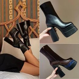 Aevitas Platform Boots Designer Женские насосы от супер-высокой маленькой кожаной обуви