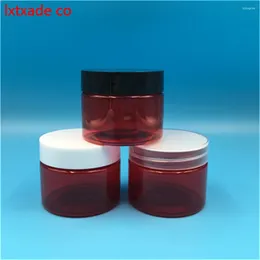 Storage Bottles 40 G/ml Empty Clear Red Plastic Packaging Jars Style Top Grade Refillable Cosmetic Containers