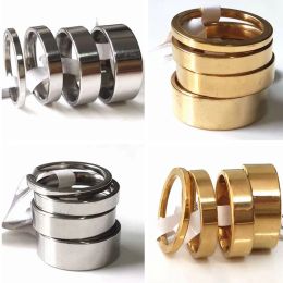 Bands 30pcs/lot Wholesale Simple Band 2mm 4mm 6mm 8mm Stainless Steel Band Ring Gold Plate Silver Unisex Wedding Jewellery