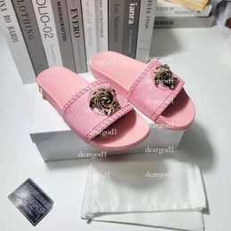 S Designer Slippers New Fashion Classics PALAZZO Sandal Casual Shoe Mule Mens Womens Sandale Sliders Metal Slipper Summer Platform Flat Slide Wholesale 18l