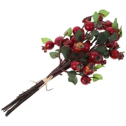 Decorative Flowers Fall Wedding Decor Floral Accessories Christmas Picks Flower Arrangement Simulation Pomegranate
