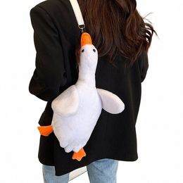 stuffed Duck Girl Carto Doll Summer Cute Shoulder Bag Plush Toy Cross-body Bag Lady Plush Yellow Duck Handbags 33v6#