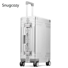 Luggage Snugcozy high grade Rolling Luggage 100% aluminummagnesium boarding Perfect for Spinner brand Travel Suitcase