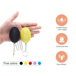 Self Defence Women Alarm 120dB Egg Shape Girl Security Protect Alert Personal Safety Scream Loud Keychain Emergency Alarm