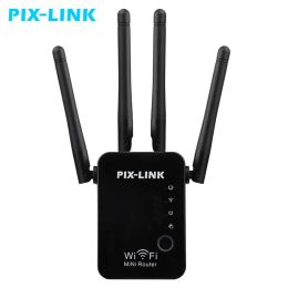 Routers PIXLINK WiFi Repeater 300Mbps Amplifier Rourter/ Booster/AP Network Range Expander Router Power Extender Roteador 2/4Antenna