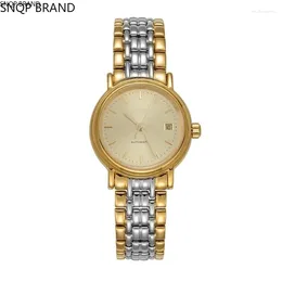 Wristwatches Luxury Ladies Quartz Watch Gold Steel Sport Watches