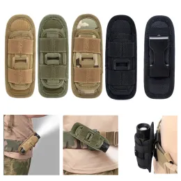 Accessories Tactical Flashlight Pouch Holster 360 Degrees Rotatable Molle Torch Case for Belt Torch Cover Hunting Lighting Survival Kits