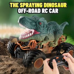 Car Spray Dinosaur OffRoad RC Car Toy Climbing OffRoad Bigfoot Tyrannosaurus Rex Triceratops Stunt Car For Childreren's Gift Toys