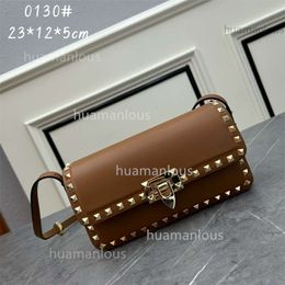 Purse Valens Tino Handbag Stud Calf Bags Versatile Rock Bag Shoulder New Fashion Woman Rivet Flip High Leather Quality 2024 Crossbody Underarm 1S98