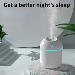 Humidifiers 250ML humidifier mini aromatherapy humidifier diffuser for home romantic lights USB essential oil diffuser car air purifier Y240422