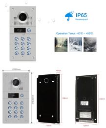 Lens 1080P/FHD Video Door Bell IR Light Camera High Resolution Camera with Embeded box, IP65 Waterproof+Wide Viewing Angle