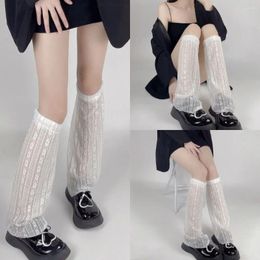 Women Socks Super Soft Lace Suspender Casual Y2K Lolita Mesh Sheer Sunscreen Harajuku Boots Shoes Cuffs Covers Girls