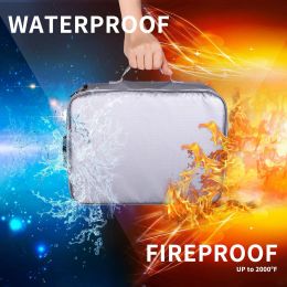 Bags Fireproof Document Bag Safety Organiser Zipper Waterproof Money Pouch MultiLayer Card Case Travel File Bag Papers Storage Box