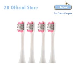 Heads ZR Electric Toothbrush Heads 4pcs Replacement Universal Ag+ Antibacterial Brush Heads Pink/White/Black/Reds