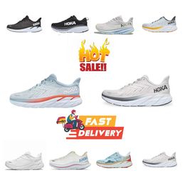 2024 hokeh shoes One Bondi 8 Running Shoes Womens Platform Sneakers Clifton 9 Men black White Harbour Men Trainers Runnners