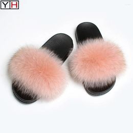 Casual Shoes Fluffy Furry Fur Slippers Women Slide Sandals Plush Design Flip Flops House