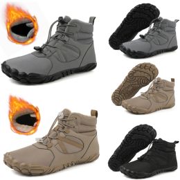 Accessories Winter Booties for Men Women Sking BareFoot Snow Casual Shoes Outdoor Fishing Warm Ankle Shoes Ladies Male Snow Boots Big Size