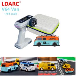 Cars LDARC V64 1/64 RWD Race Van RV bus mini RC Car turbo full proportional remote contol Vehicles Toy Models for Kids adults