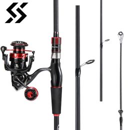 Accessories Sougayilang Spinning Fishing Combo 1.8m 1.98m 2.1m 4 Section Carbon Fibre Rod and 5.2:1 Gear Ratio Fishing Reel Fishing Kit