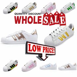 2024 Designer shoes Toe Shell Casual Shoes Men Women Sneakers Fashion Trend stripe Flat Leather shell-toe shoes Sports Running Shoes 36-45