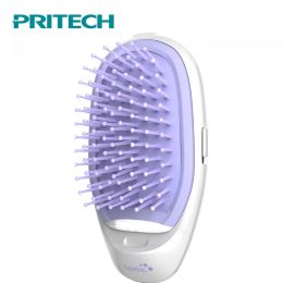 Brushes Pritech Mini Hair Comb Electric Massage Hair Brush Potable Ionic Comb for Hair Take Out Anti static Girls Hair Brush