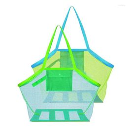 Storage Bags Foldable Mesh Bag High Capacity Women Transparent Sags Reusable Shopping Portable Net Container For Multiple