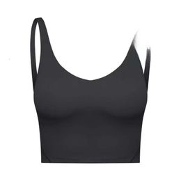 Lululemo Yoga Bra Align Tank Womens Sport Bra Classic Popular Fitness Butter Soft Lulumon Tank Gym Crop Yoga Vest Beauty Back Shockproof with Removable Chest Pad 997