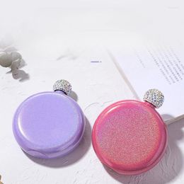 Hip Flasks Fashionable Portable Stainless Steel Round Sealed Leak-proof Wine Bottle Set Special-shaped Candy Colour Small