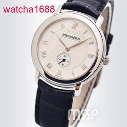 Mens AP Wrist Watch 18K White Gold Manual Mechanical Men's Watch Women's Neutral Watch Leisure White Plate 15056BC.OO.A001CR.02