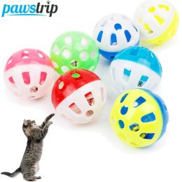 Toys 5pcs/lot Cat Ball Toy With Jingle Bell Inside Kitten Toys Pet Cat Teaser Colorful Balls Toy For Cats Diameter 3.5 cm