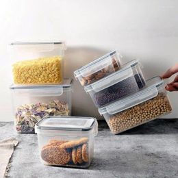 Storage Bottles Airtight Food Containers Transparent Stackable Boxes For Pantry Kitchen Organisation Dry Foods Supplies