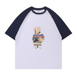 Pure cotton short-sleeved T-shirt with a unique design featuring animal prints, breathable and comfortable oversized polo shirt, a new fashion item just launched.