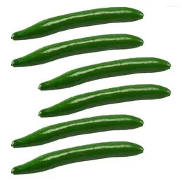 Decorative Flowers 6 Pcs Models Simulation Cucumber Realistic Vegetable Fake Prop Adorable Lifelike Lovely