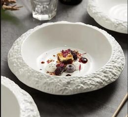 Plates Grain Ceramic Plate Home Gourmet Main Dish Nordic El Restaurant Tableware Creative Fruit Steak Dessert Cake