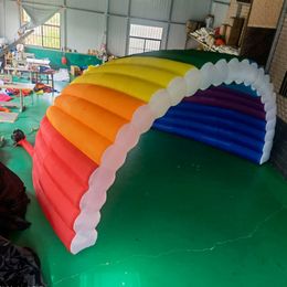 Colourful Rainbow Inflatable Stage Cover Tent Outdoor Events Shell Dome Canopy Rainproof Air Marquee Structure For Music Festival