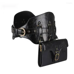 Waist Bags European And American Fashion Advanced Steampunk PU Leather Women's Bag Cool Girl Outdoor Retro Personalized