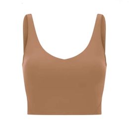 Lululemo Yoga Bra Align Tank Womens Sport Bra Classic Popular Fitness Butter Soft Lulumon Tank Gym Crop Yoga Vest Beauty Back Shockproof with Removable Chest Pad 101