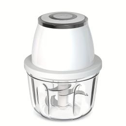Grinders 1pc Rechargeable Electric Food Cutter,350ML Mini USB Wireless Handheld Garlic Slicer for Vegetables & Meat