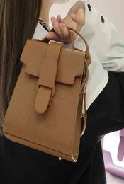 Firmranch niche college style luxury brand mini messenger backpack handbag retro crossbody bag woman caramel senreve7978385