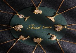 Pendant Necklaces Luxury Necklace Animalcule Designers Jewellery Coloured Diamonds Women Fashion Titanium Steel GoldPlated Never Fad7677457