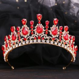 Jewelry KMVEXO Baroque Wedding Crystal Tiaras Headband Elegant Headwear Prom Hair Accessories Bridal Crowns Party Festival Jewelry