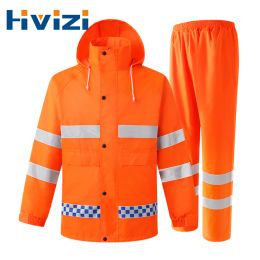 Jackets High Visibility Reflective Cycling Mens Windbreaker Waterproof Lightweight Safety Cycling Jacket Raincoat Mountain Bike Clothing