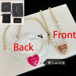 2024 New Gift Necklace Long Chain Pendant Necklace Fashion Weddings Love Charm Alloy Jewellery High Quality Gold Plated Necklace A54