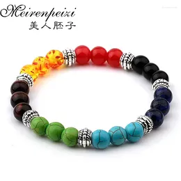 Charm Bracelets Colorful Frosted Beads Elastic Bracelet Energy For Women & Men Christmas Gift Factory Wholesale